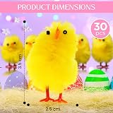 REDS TAR Pack 30 Fluffy Yellow Easter Chicks - 2.5cm Mini Chick Decor view 2