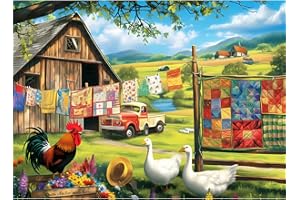 WSCXSC 500 Pieces Puzzles for Adult Jigsaw Puzzle 500 Piece Puzzle Children Elderly Puzzle Chicken Duck Farm Puzzle Gift for Mom Dad Family Friend Family Activity Games Home Decor Wall Art 20.5x15IN