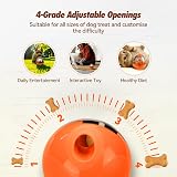 Zellar Interactive Treat Puzzle Dog Toy Slow Feeder Small Medium Cats Orange view 3