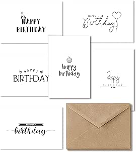 Amazon Com Happy Birthday Cards Assortment 36 Birthday Cards Bulk Box Set ay Greeting Card Variety Pack Kids Birthday Cards Great For Women And Men Brown Kraft Paper Envelopes Included 4x6