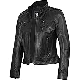 Decrum Leather Jacket Women - Casual Leather Jacket for Women