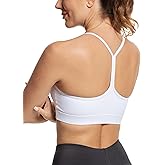 MathCat Y Back Sports Bra for Women, Padded Racerback Sports Bra Tank Top, Spaghetti Thin Strap Workout Yoga Bra