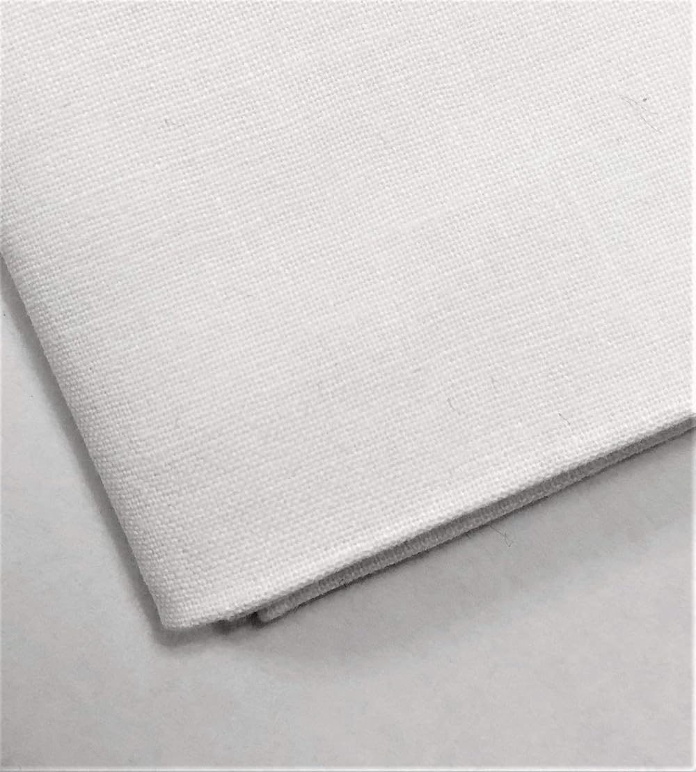 M & J 100% Cotton Plain White Fabric 60in Wide 2 Metre