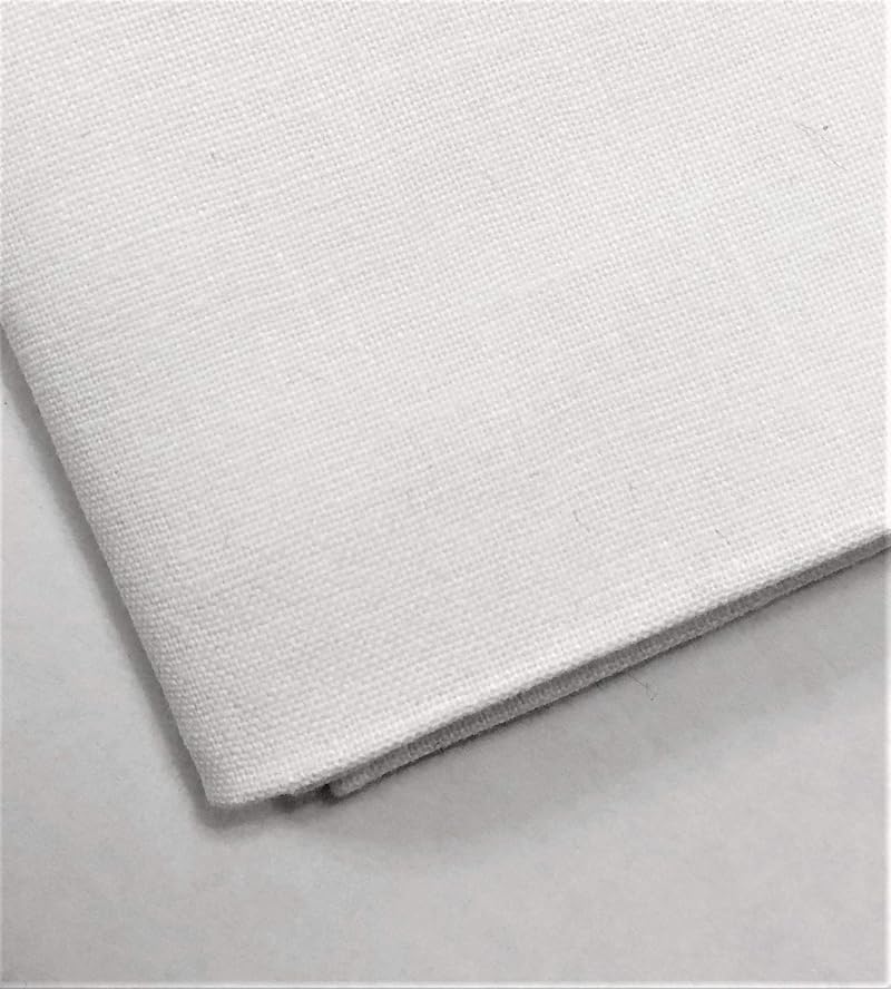 M & J 100% Cotton Plain White Fabric 60in Wide 2 Metre