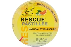 Bach Rescue Pastilles Orange Elderflower, 1.7 OZ