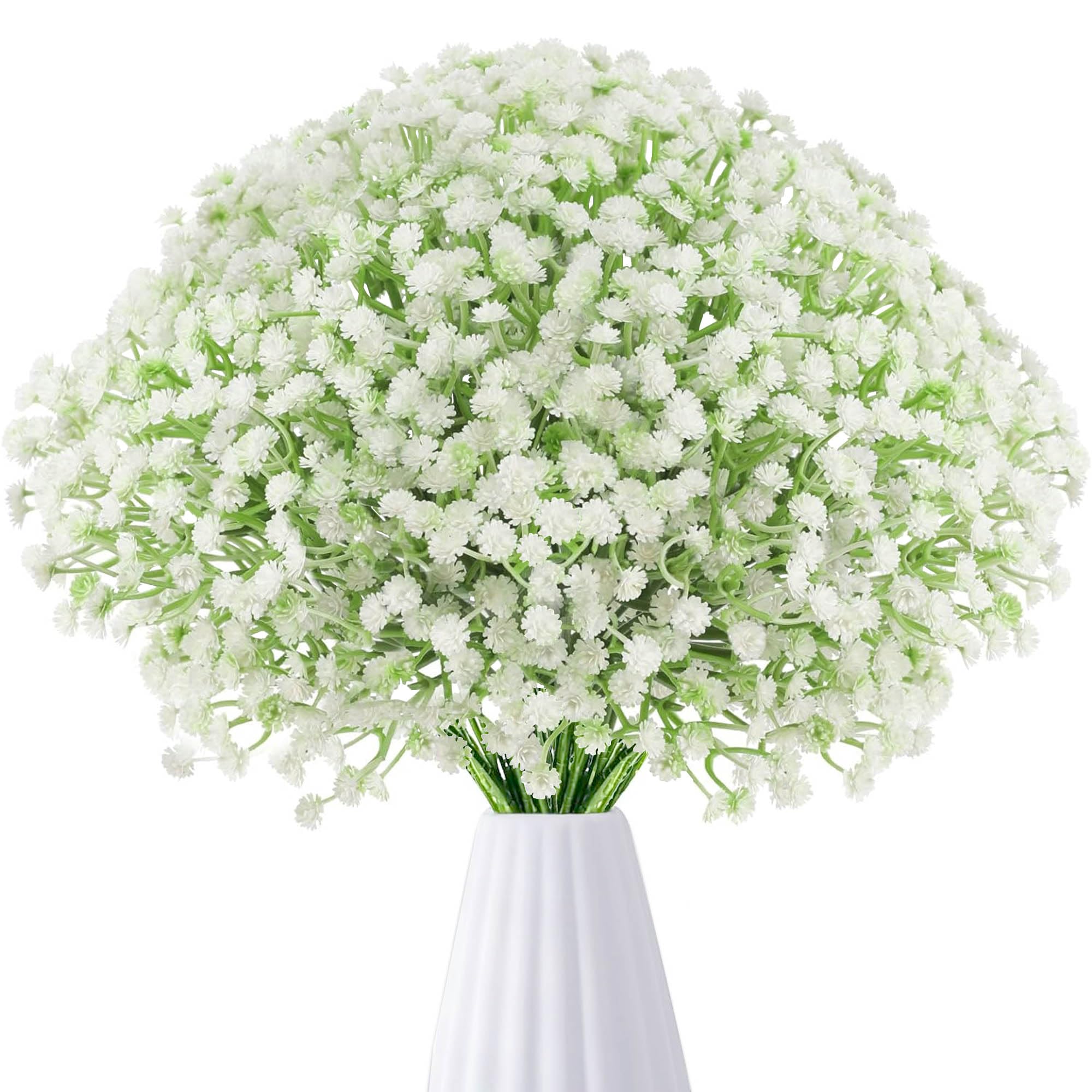 HNVNER 36 Pcs Gypsophila Artificial Flowers Fake Gypsophila Babys Breath Real Touch Faux Flowers for Wedding Home DIY Decoration