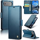 AUPAI for iPhone Air Wallet Case with Credit Card Holder, PU Leather RFID Blocking Folio Flip Kickstand Magnetic Clasp Protective Phone Cover for iPhone 17 Air 6.5 Inch Blue