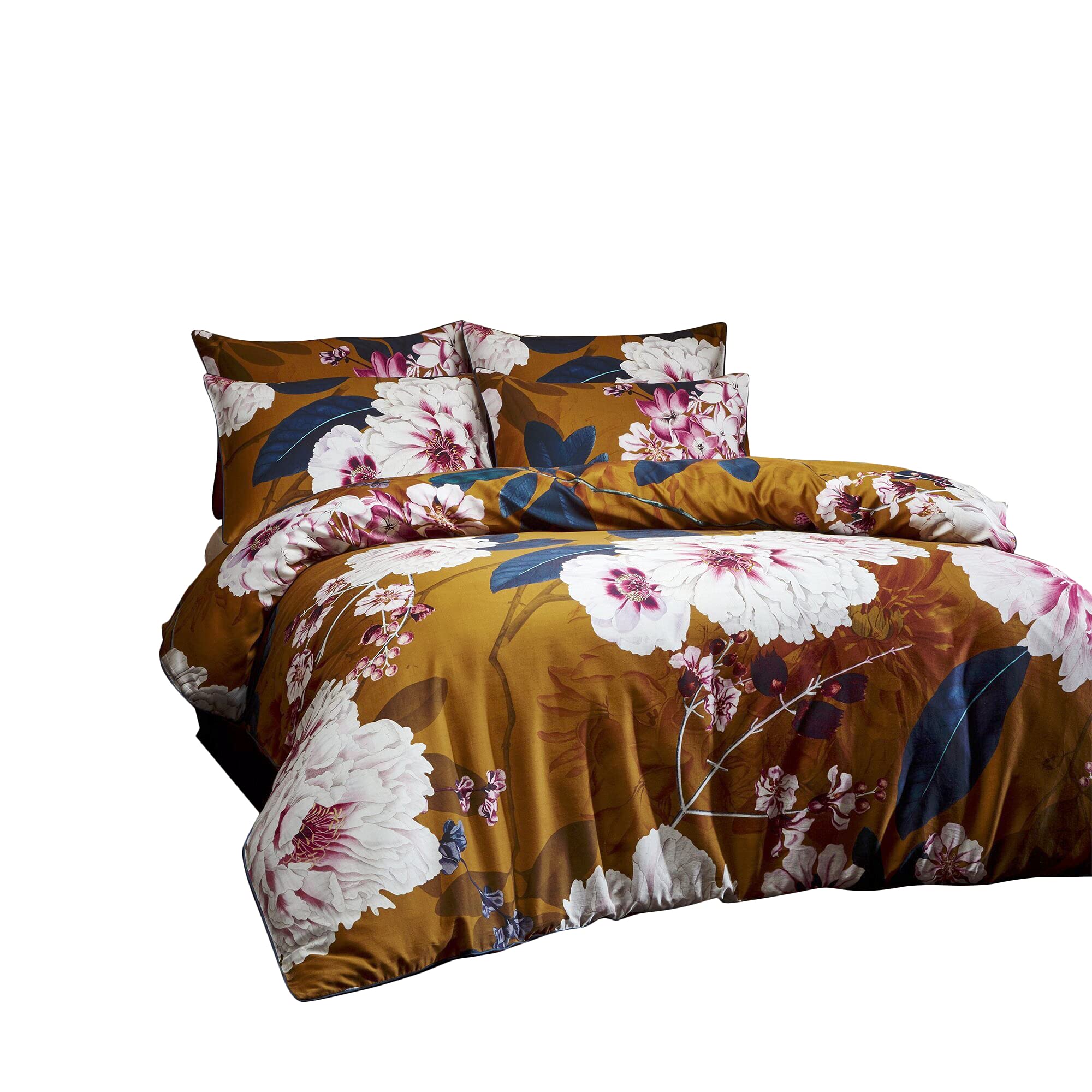 Paoletti Kyoto Double Duvet Cover Set, Cotton, Multi