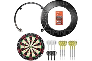 TARGET Darts Omni Ultimate Home Set up | Auto Scoring System with Wall Protection Surround and TOR Dart Board | LED Lighting 
