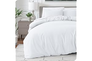 Bare Home Bedding Duvet Cover Twin/Twin Extra Long Size - Premium 1800 Super Soft Duvet Covers Collection - Lightweight, Cooling Duvet Cover - Soft Breathable Bedding Duvet Cover (Twin/Twin XL, White)