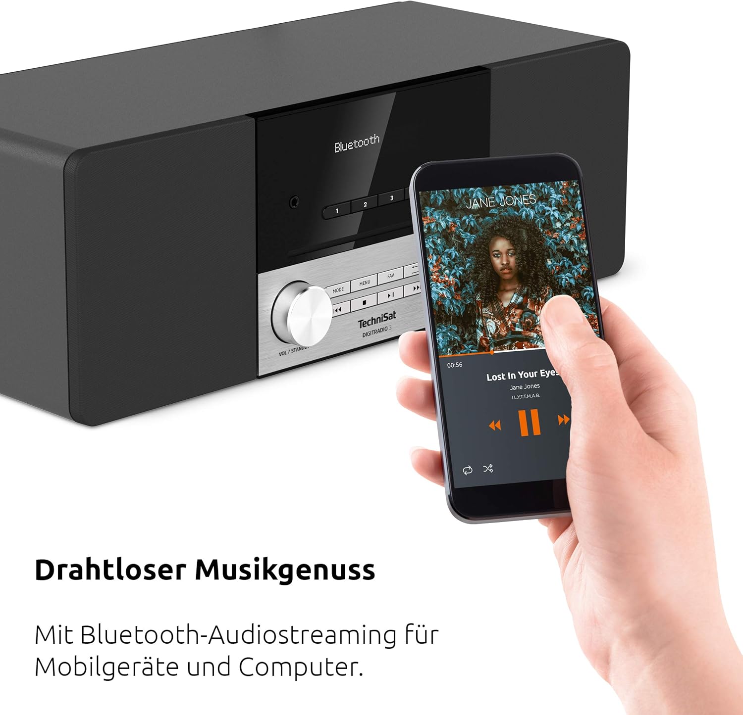 TechniSat Digitradio 3 DAB+ Radio Kompaktanlage (UKW, Bluetooth)