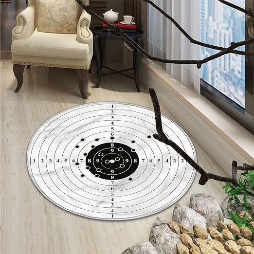 Amazon De Schwarz Weisse Runde Teppiche Fur Schlafzimmer
