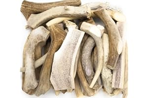 Big Dog Antler Chews - One Pound Pack of Sun-Aged Deer and Elk Antler Dog Bone Chews - Natural Healthy Long-Lasting Treat