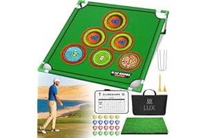 LuxPool Upgraded Golf Game with 20 Velcro Golf Balls Chipping Game, 3IN 1 Battle Golf Chipping Games for Adults, Battlegolf Outdoor Set, Battle Golfs Pong Games, Indoor Golf Games for Kids
