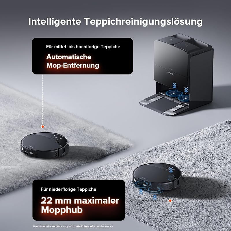 Saros 10R Saugroboter mit Wischfunktion&angebbarem Wischmopp