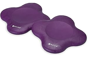 Gaiam Yoga Knee Pads (Set of 2) - Yoga Props and Accessories for Women / Men Cushions Knees and Elbows for Fitness, Travel, M