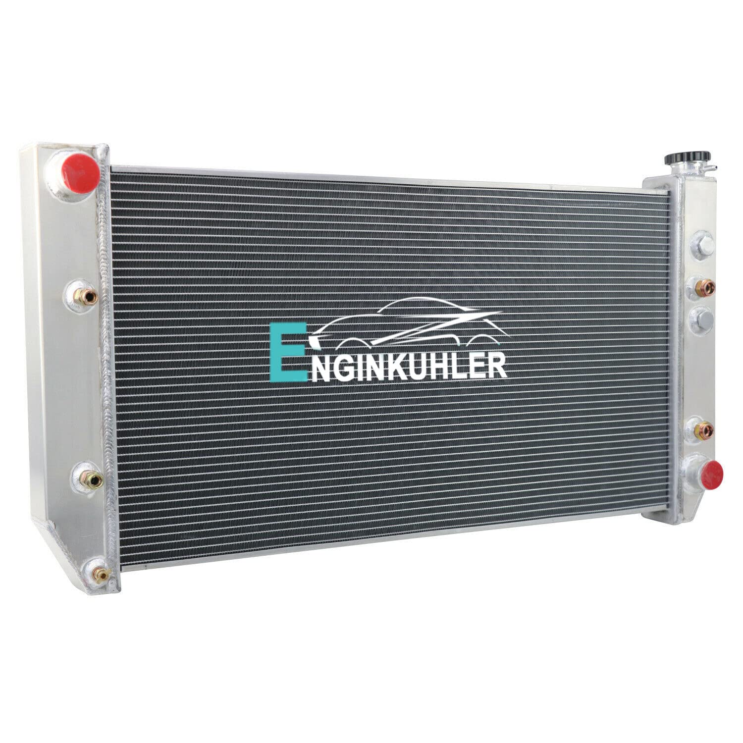 Photo 1 of **MAJOR DAMAGE**
ENGINKUHLER 4 Row Radiator for 1982-1986 CHEVY C/K C10 C20 C30 Scottsdale Silverado Pickup V8 6.2L Diesel, for GMC C1500 C2500 K1500 K2500 (4-Row Radiator)