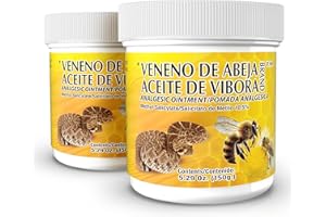 VENENO DE ABEJAS ACEITE DE VIBORA MENPER Veneno De Abeja, Aceite Vibora Ointment Analgesic Ointment Topical Pain Relief, Reduce Inflammation Fresh Scent Unguent of 5.29 Oz Jars, (Pack of 2)