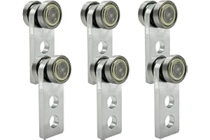 SIWOOD 2 Wheel Trolley Assembly Rollers, Two Bearing Trolley Assembly for 1-5/8" Wide and All 1-5/8" or Taller Strut Channel, Trolley Roller Garage Pulley System Hoist System (6 PCS)