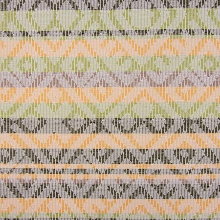 SCHÖNER LEBEN. Outdoorstoff Jacquard teflonbeschichtet Rautenmuster Creme mit Querstreifen gelb grün 160cm
