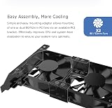 Akasa Dual Fan PCI Slot Bracket 80/92mm Case Fan Mount Rack Black Iron view 5