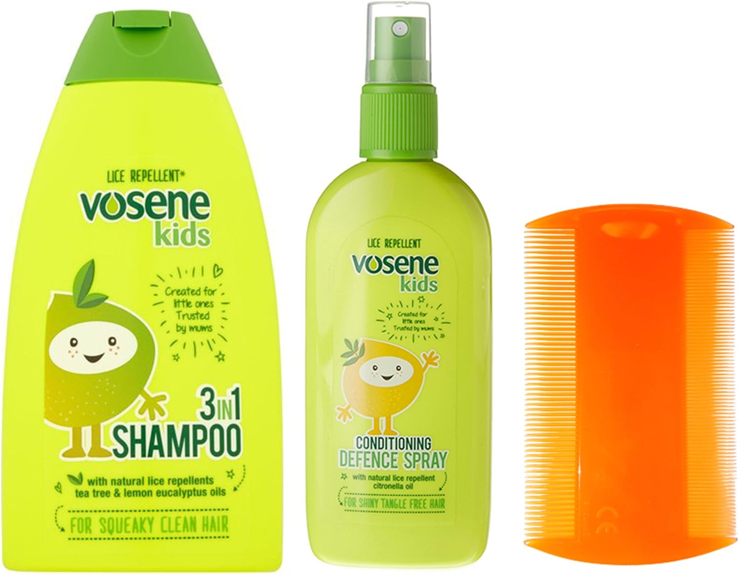 Head Lice Repellent Kit Vosene Shampoo & Defence Spray, Sutherland