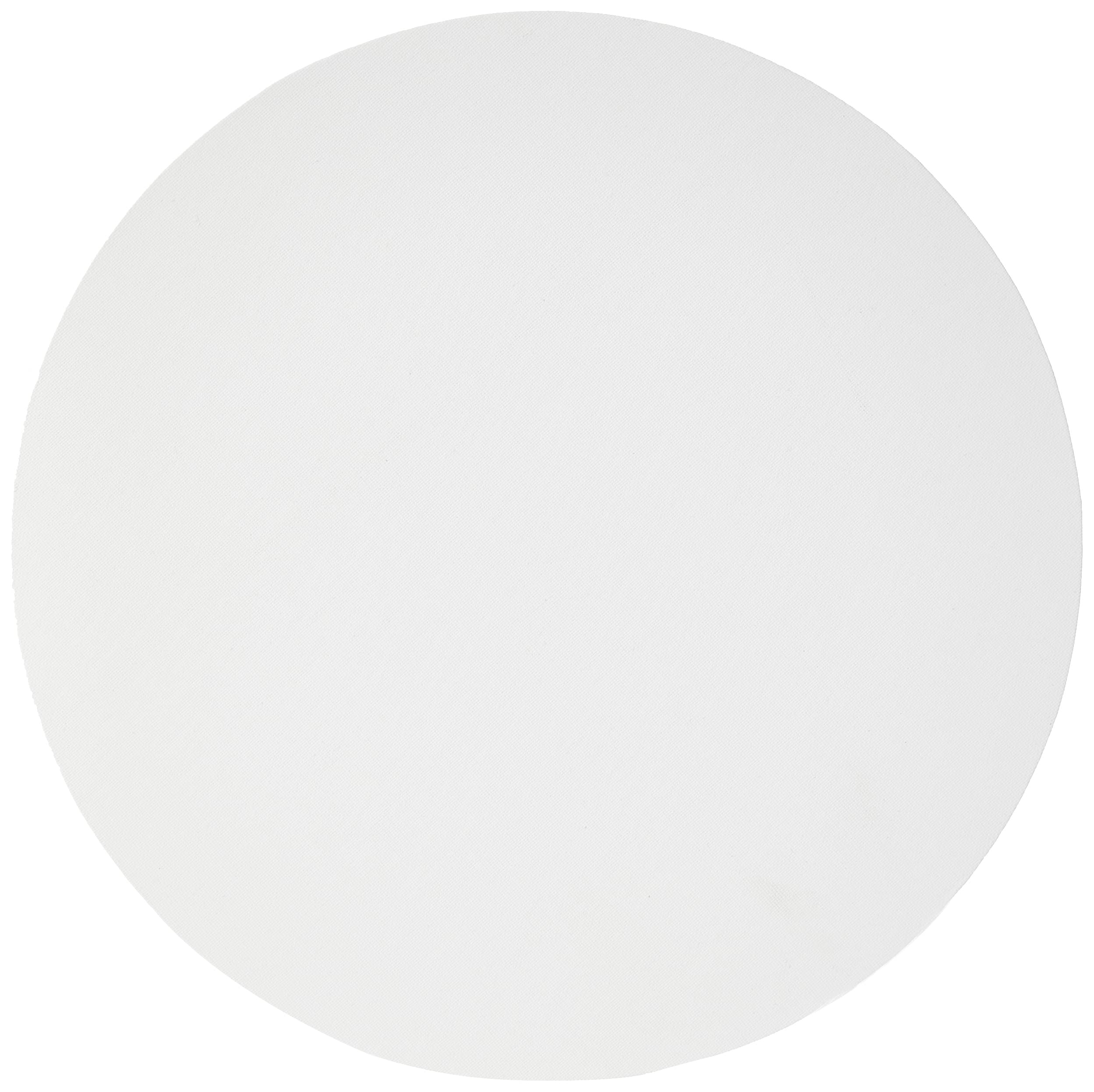 Clairefontaine - Ref 34173C - White Canvas Board (Round) - 30 x 30cm - 3mm Thick, Made from 100% Cotton, Suitable for Oil & Acrylic Paints, Acid Free Surface