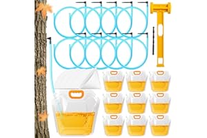 35 PCS Maple Syrup Tapping Kit with Tubing Collection Bags Filters Hammer Drill Bit Portable Harvest Supplies for Home Season