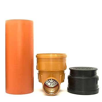 KG Schacht mit Rückstauklappe DN 400 Komplett SET Deckel mit Kindersicherung