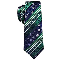 Barry.Wang Christmas Tie for Men with Tie Clip Set