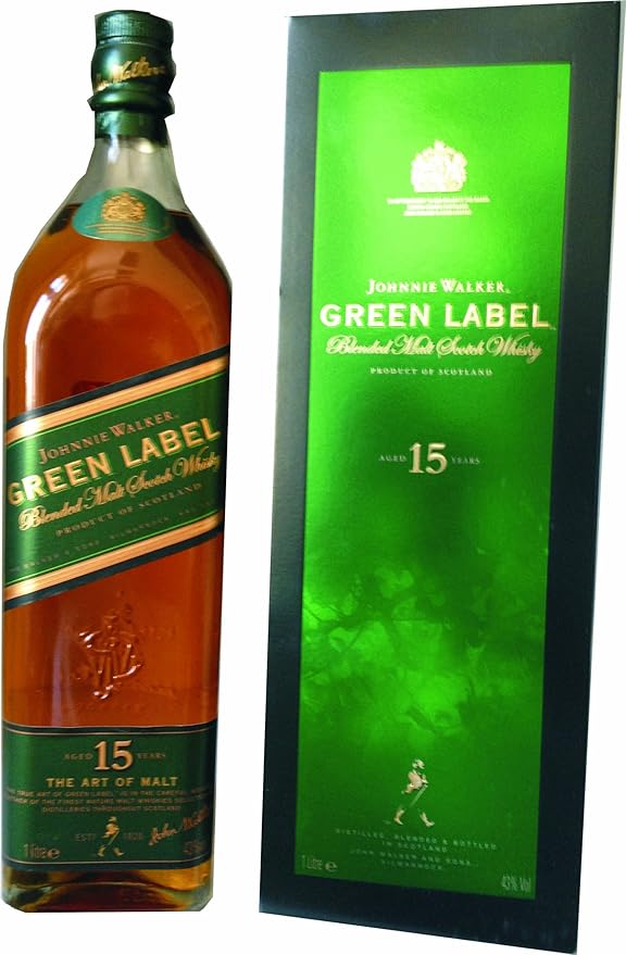 Johnnie Walker Green Label 15 Year Old 1990s Single Malt Whisky