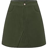 Timormode Women Corduroy Mini Skirt High Waist Basic Casual Skirts Spring Winter Short Pencil Skirt with Pockets
