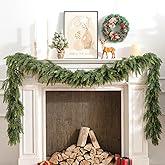 6FT Cedar Garland for Christmas Decoration-Realistic Faux Green Garlands for Mantle-Lush Artificial Greenery for Winter Mantle Fireplace Indoor Home Decor,1 Pcs