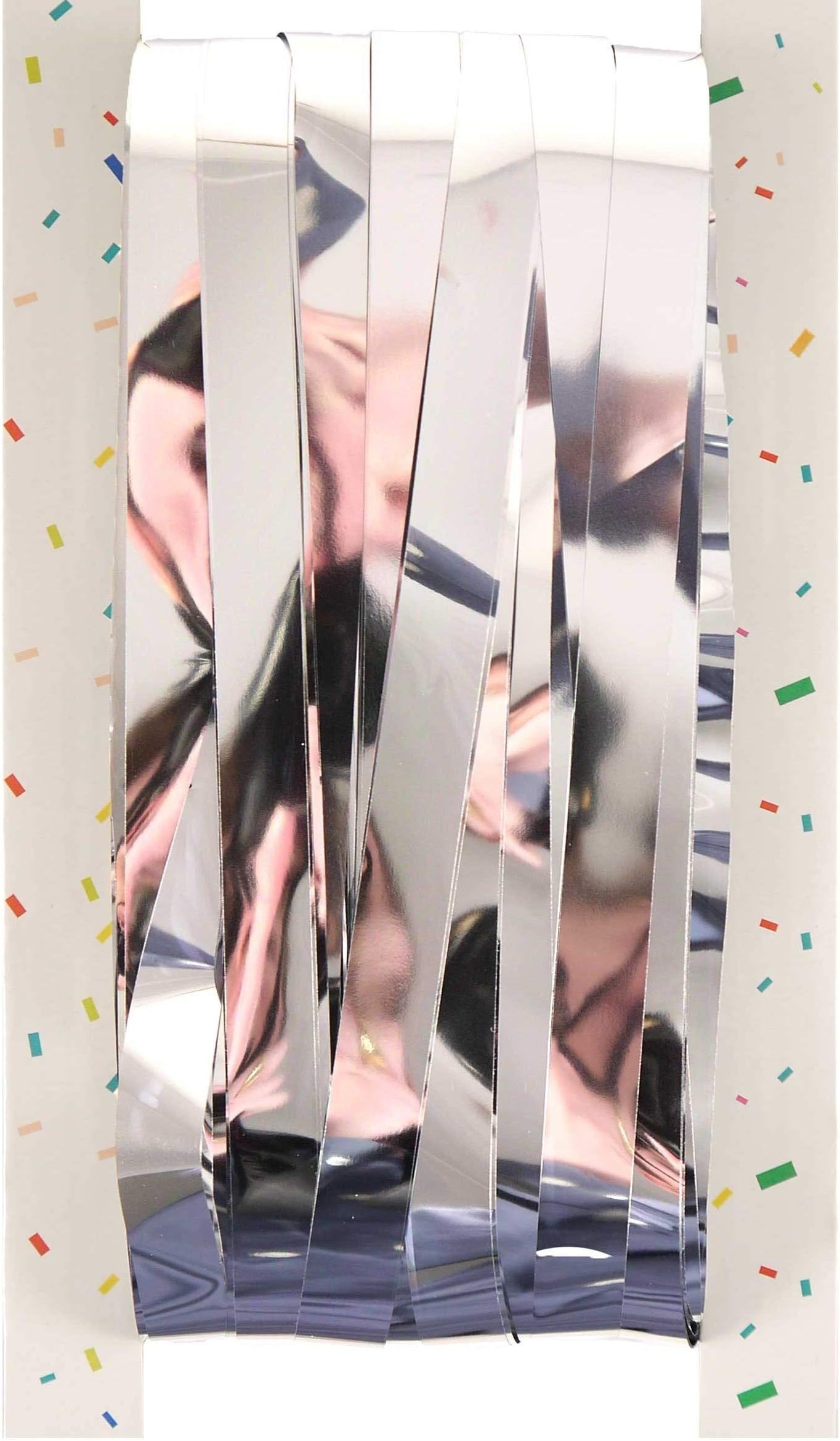 2 x Big/Large 3ft x 8ft Silver Fringe Foil Curtain party tassel (You will receive 2 curtains)