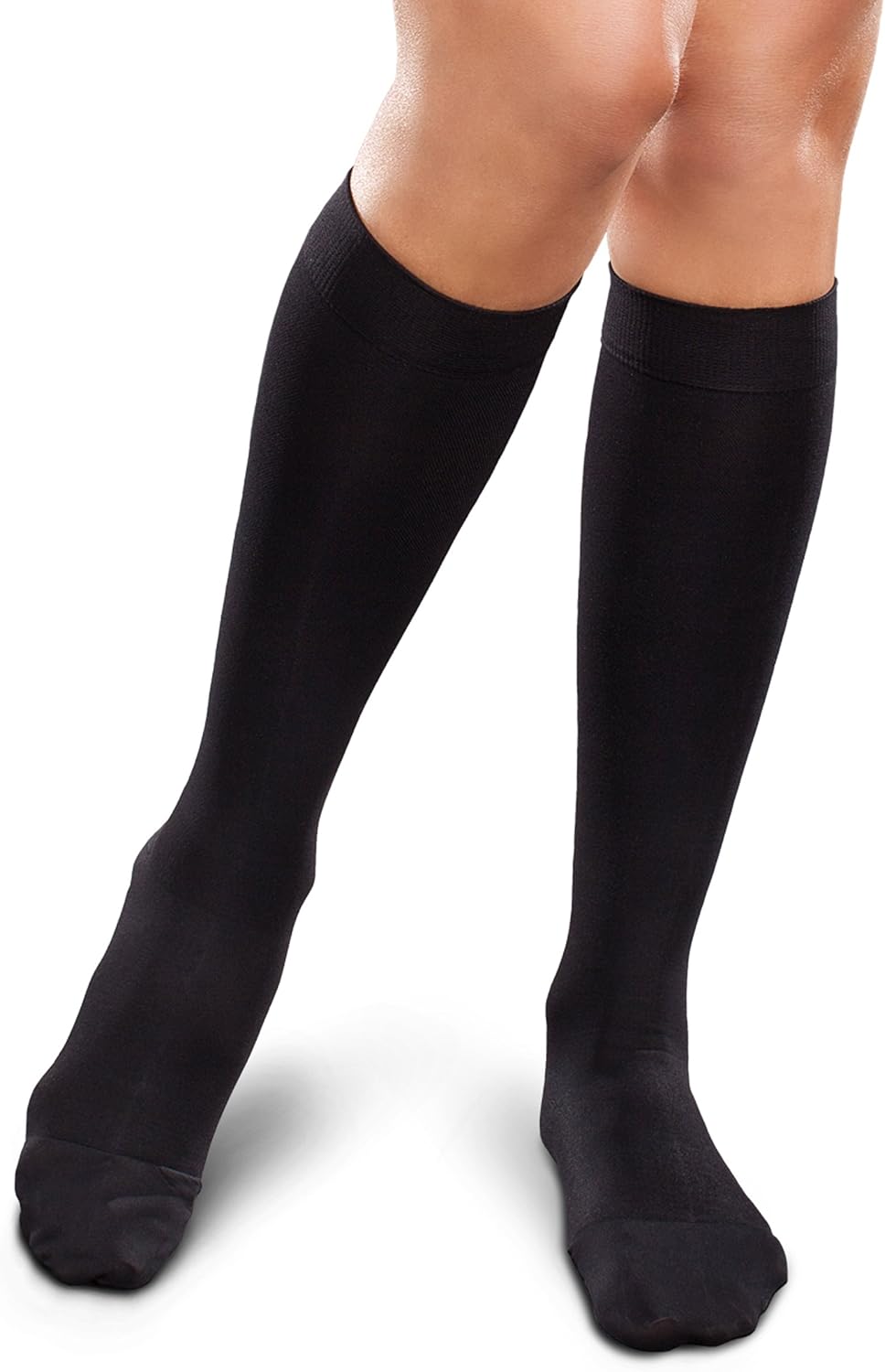 Therafirm Opaque Women's Knee High Support Stockings Mild