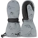 Duoyeree Waterproof Kids Mittens Gloves with Fleece Lined for Boys Girls Winter Snow Skiing Thick Insulated for Cold Weather