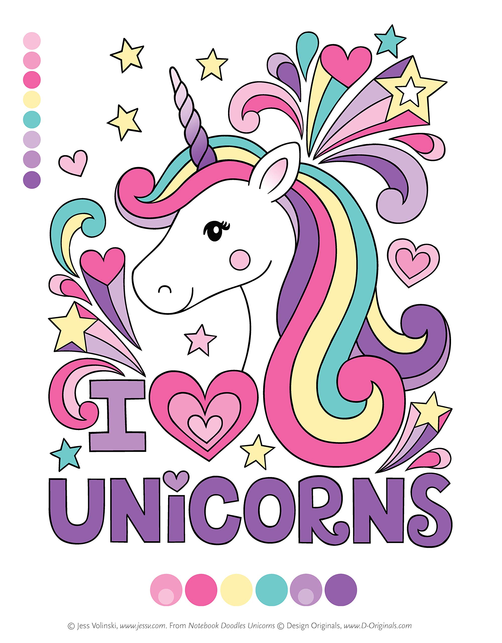 Notebook Doodles Unicorns (Design Originals) Encouraging Coloring Book with 32 Whimsical Designs & Beginner-Friendly Art Activities to Boost Self-Esteem in Tweens, on High-Quality Perforated Paper