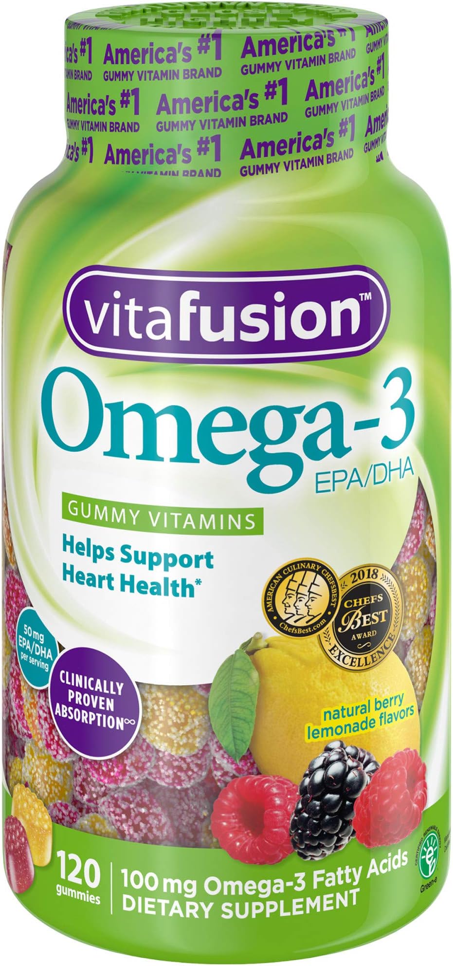 Vitafusion Omega-3 Gummies, 120 Count