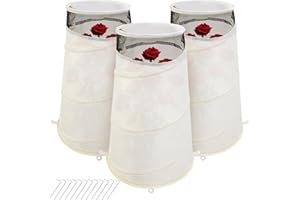 PURPLE STAR 1N 3 Pcs Pop Up Rose Cones for Winter Protection, 20" x 13" x 9" Winter Rose Collars Protective Cover, Freeze Protection Roses Bush Cover for Protecting Against Frost Wind and Animals Eating