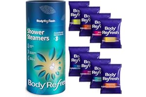 BodyRefresh Shower Steamers for Men - 8 Pack Shower Bombs with Essential Oils, Birthday Gifts for Men, Self Care Gifts for Men Who Have Everthing, Teacher Appreciation Gifts