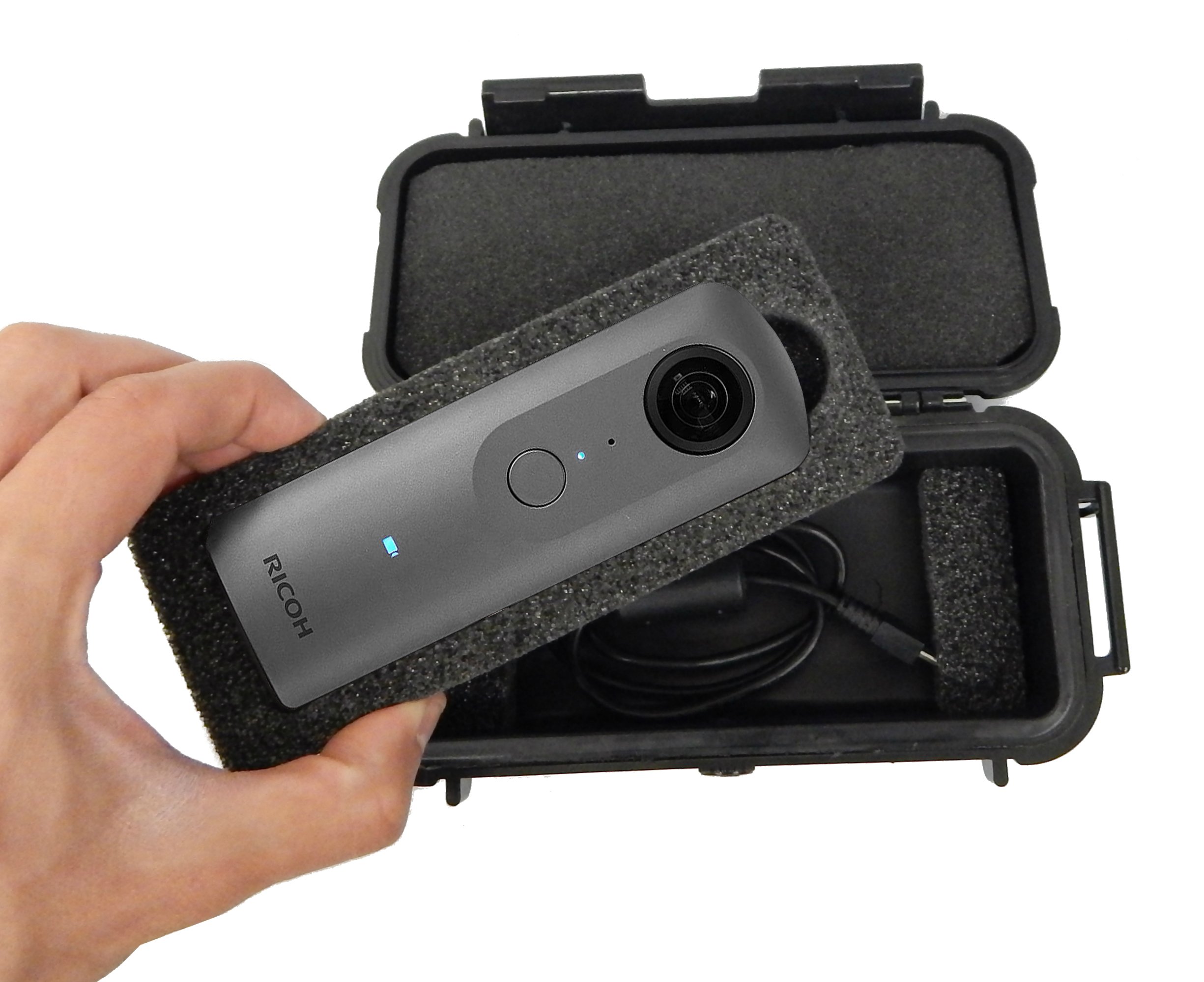 Casematix Waterproof Camera Case Compatible with Ricoh Theta V 360, Theta S and SC 360 Degree Spherical Digital Cameras, Case Only