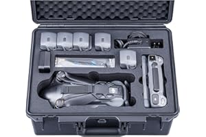 Lykus Titan M400 Waterproof Hard Case for DJI Mavic 4 Pro, DJI RC Pro 2/RC2, Fits up to 6 Batteries and Accessories in Fly Mo