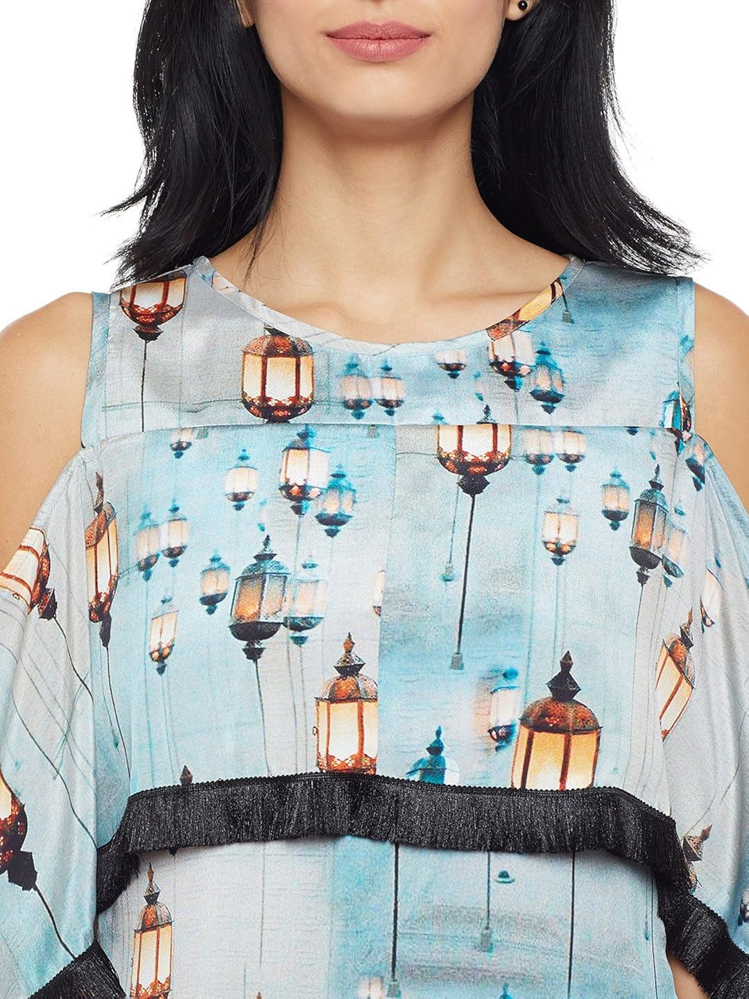 i-know lantern fringe dress