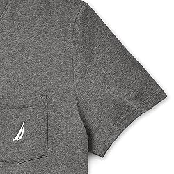 Nautica Men's Solid Crew Neck Short-Sleeve Pocket