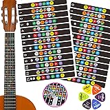 2 PCs Self Adhesive Guitar Fretboard Stickers & 6