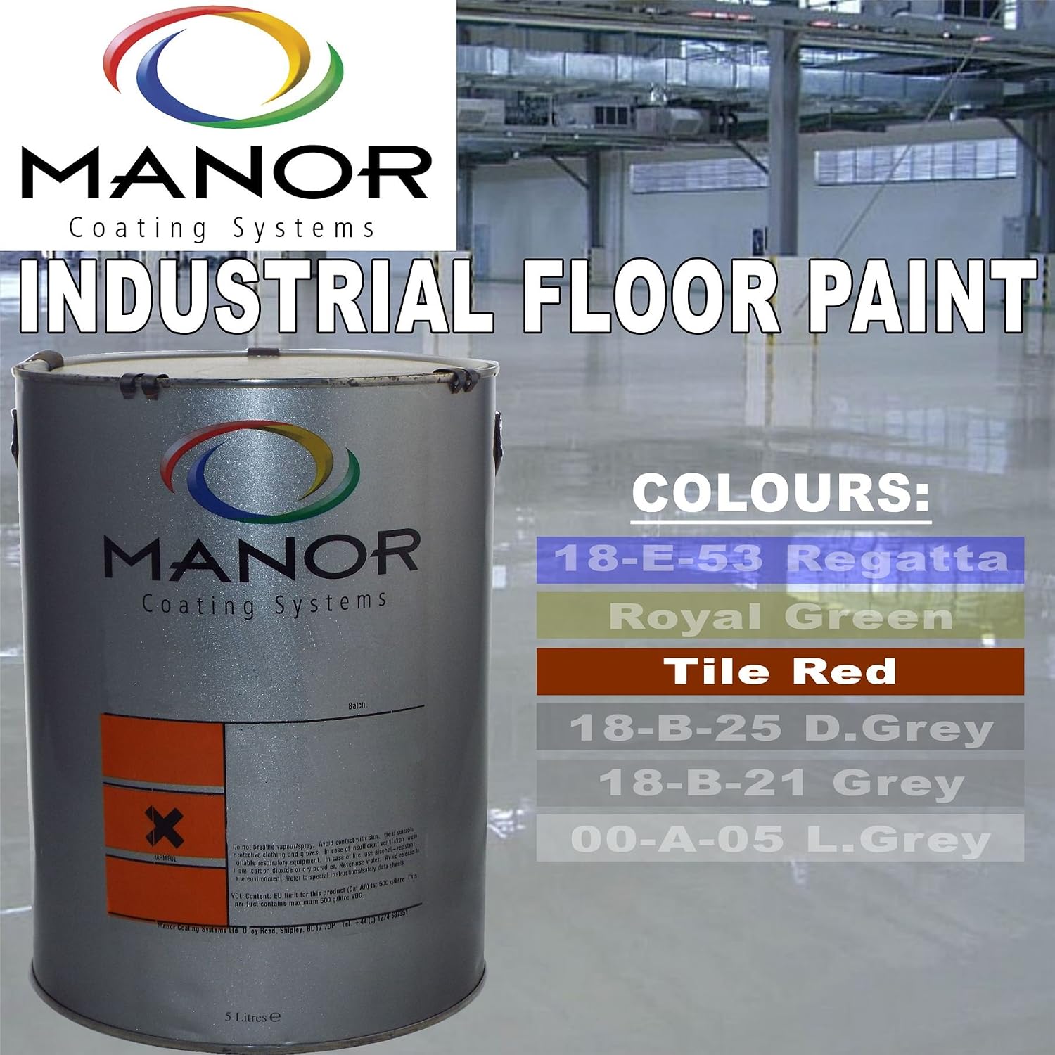Manor Coatings (LIGHT GREY) 00-A-05 MANERVA 5 Litre Professional