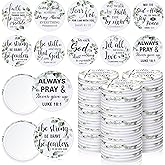 Yaomiao 160 Pcs Christian Gifts Compact Mirror Bulk for Women, Mini Inspirational Bible Verse Scripture Pocket Mirrors, Christmas Religious Gift for Women Employee Coworker Sunday Church Party Favor