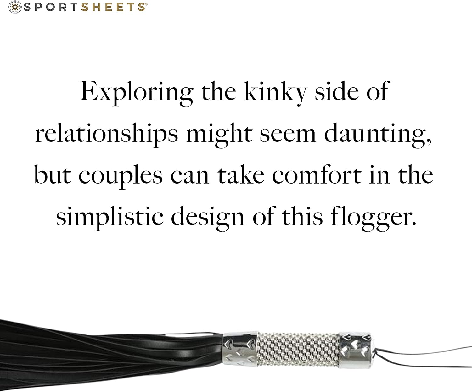 Sincerely by Sportsheets Bling Flogger, Black - Image 4