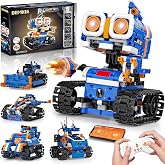 STEM Robot Building Kit, APP &amp; Remote Control Robotics for Kids Ages 8-12 | 5 in 1 Rechargeable RC Robot Toy, Build &amp; Rebuild Creations, Engineering Kit, Birthday Gifts for Boys Girls, 560 Pieces