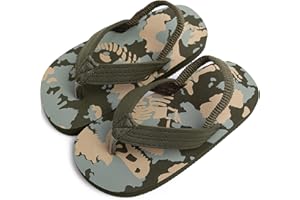 techcity Toddler Boys Girls Flip Flops Kids Unicorn Dinosaur Sandals Beach Pool Water Shoes with Back Strap